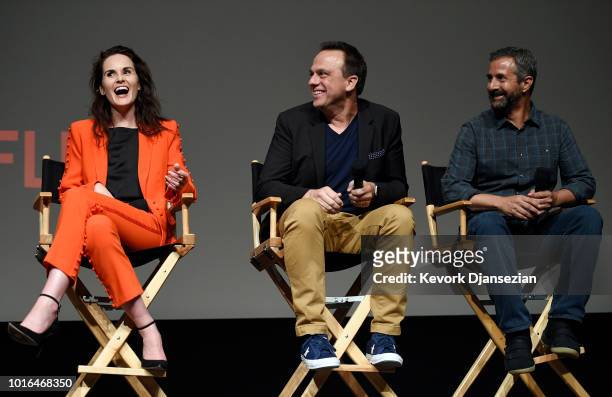 Actress Michelle Dockery, Composer Carlos Rafael Rivera and Cinematographer Steven Meizler attend Netflix Celebrates 12 Emmy Nominations For...