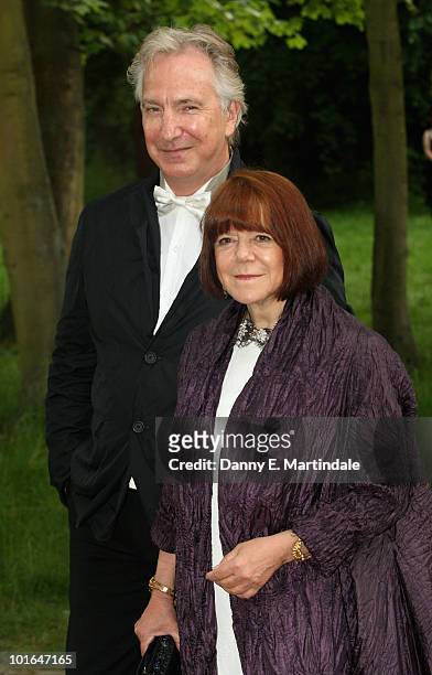 Alan Rickman and guest attend the Raisa Gorbachev Foundation Party held at Hampton Court Palace on June 5, 2010 in London, England.
