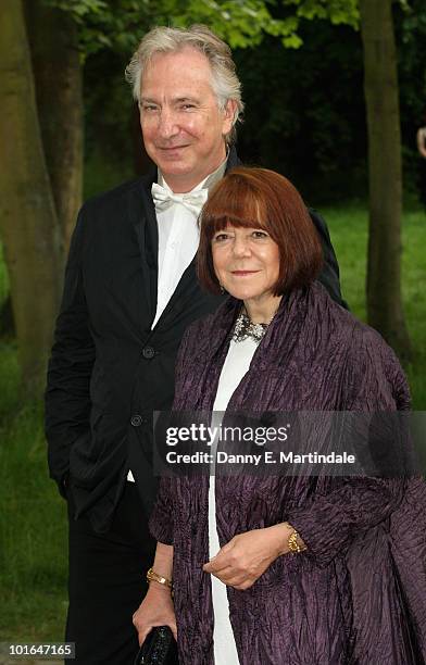 Alan Rickman and guest attend the Raisa Gorbachev Foundation Party held at Hampton Court Palace on June 5, 2010 in London, England.