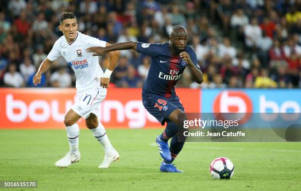 Lassana Diarra of PSG during the french Ligue 1 match between Paris Saint-Germain and Stade Malherbe Caen at Parc des Princes stadium on August 12,...