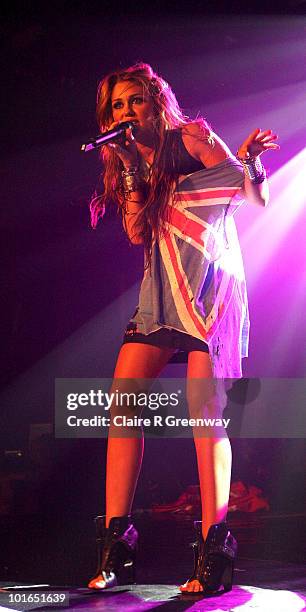 Miley Cyrus performs at G-A-Y at the Heaven nightclub on June 5, 2010 in London, England.