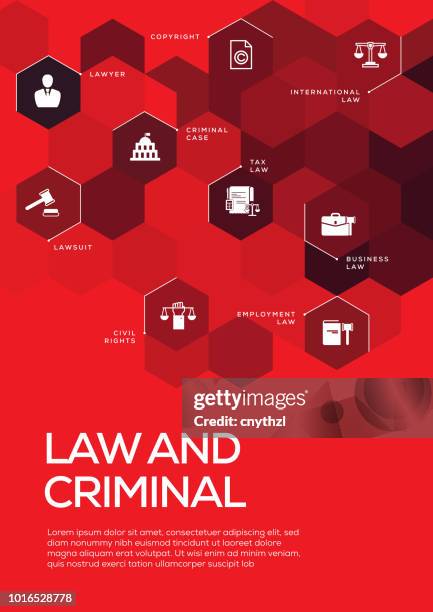 law and criminal. brochure template layout, cover design - legal penalty stock illustrations