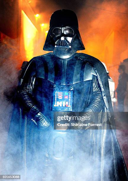 Darth Vader attends adidas Host The Street Party at Coronation Street, ITV studios on June 5, 2010 in Manchester, England.