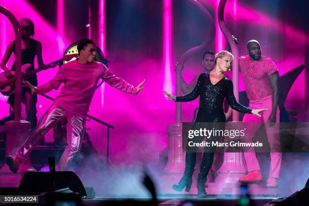 Pink performs at Brisbane Entertainment Centre on August 14, 2018 in Brisbane, Australia.