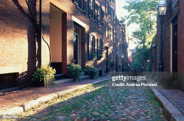 boston, massachusetts, usa, beacon hill - beacon hill stock pictures, royalty-free photos & images