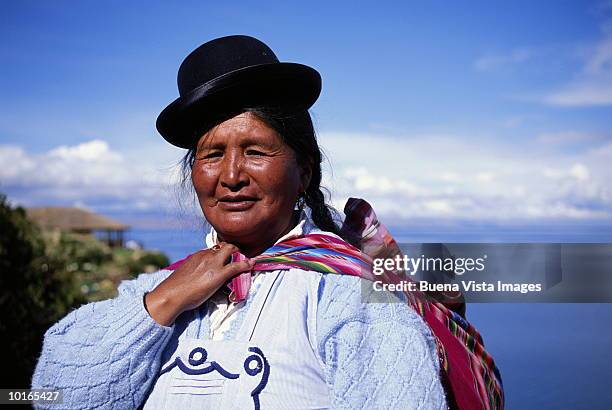 aymara indian woman, bolivia, south america - bolivia daily life stock pictures, royalty-free photos & images