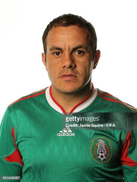 Cuauhtemoc Blanco of Mexico poses during the official FIFA World Cup 2010 portrait session on June 5, 2010 in Johannesburg, South Africa.