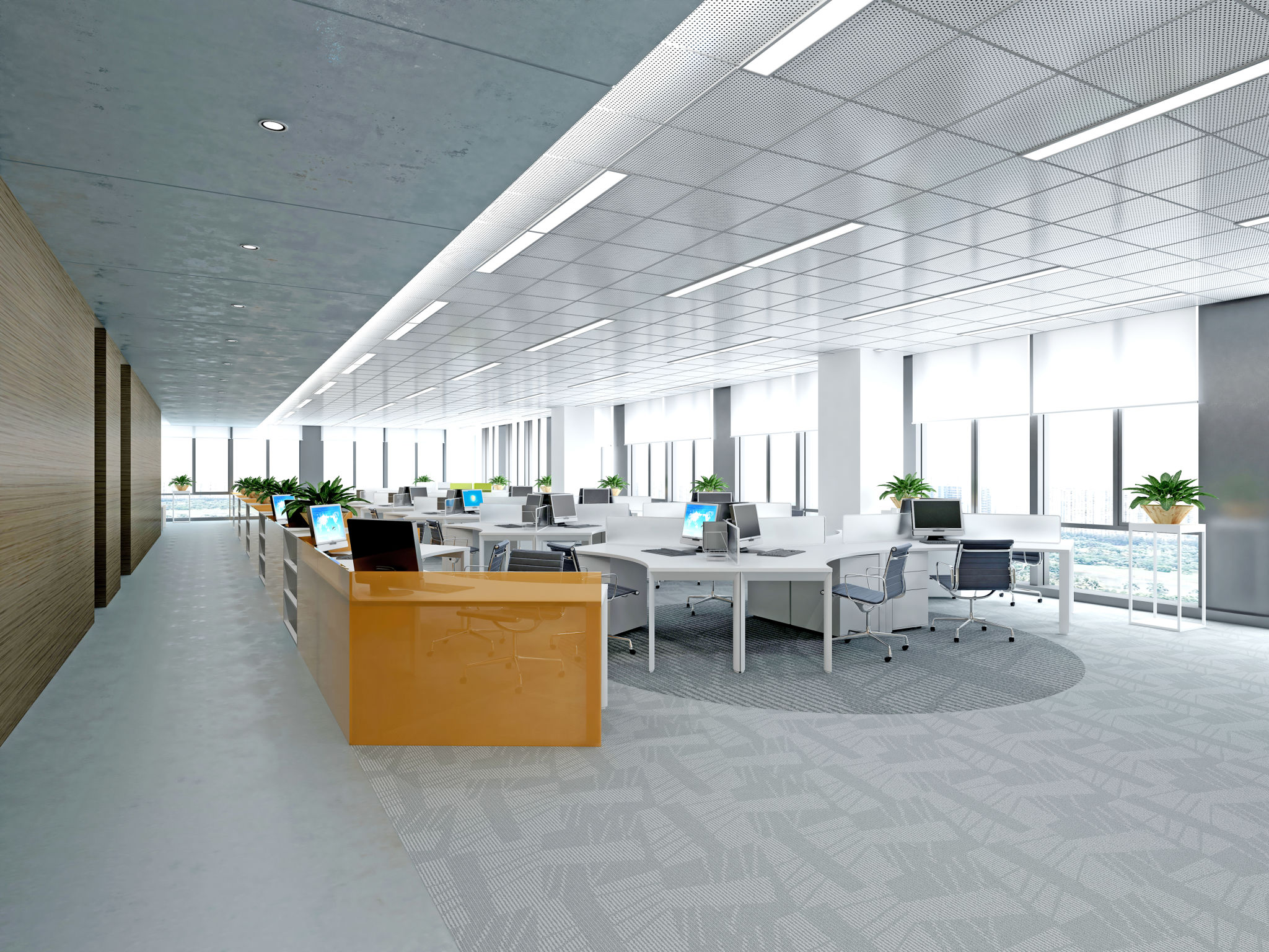 modern office lighting