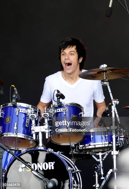 Drummer Rafa Cebrian of The Monomes performs during Rock in Rio Madrid 2010 at the Ciudad del Rock on June 6, 2010 in Arganda del Rey, Spain.