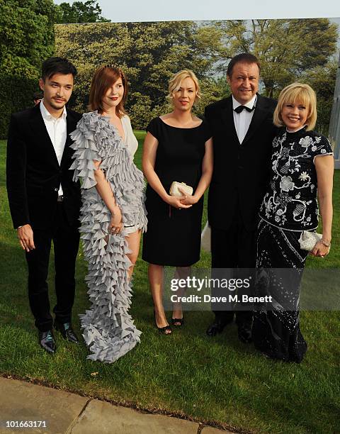 Anastasia Virganskaya, Xenia Virganskaya and Irina Virganskaya attend the Raisa Gorbachev Foundation Party, at Stud House, Hampton Court Palace on...