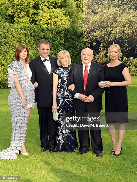 Anastasia Virganskaya, Irina Virganskaya, Mikhail Gorbachev and Xenia Virganskaya attend the Raisa Gorbachev Foundation Party, at Stud House, Hampton...