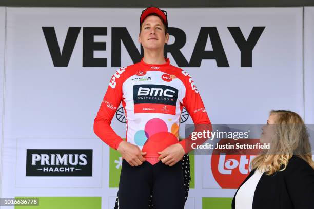 Podium / Stefan Kung of Switzerland and BMC Racing Team Red Points Jersey / Celebration / during the 14th BinckBank Tour 2018, Stage 2 a 12,7km...