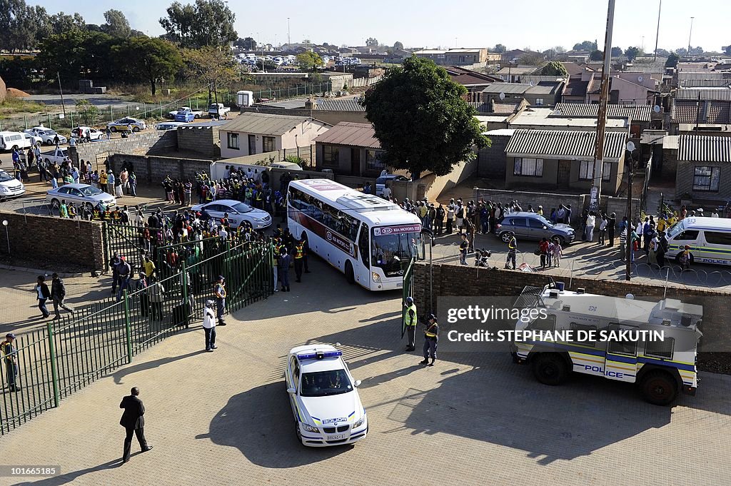 The bus carrying Nigeria's football team