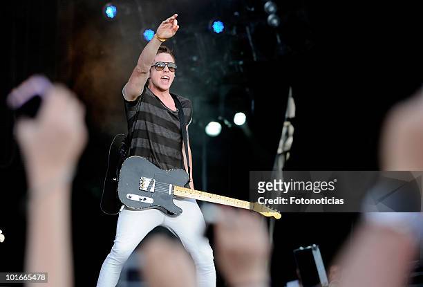 Danny Jones of McFly performs during Rock in Rio Madrid 2010 at the Ciudad del Rock on June 6, 2010 in Arganda del Rey, Spain.