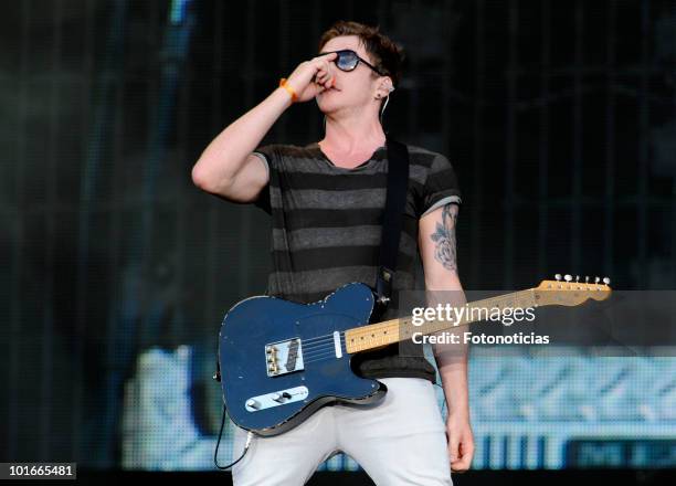 Danny Jones of McFly performs during Rock in Rio Madrid 2010 at the Ciudad del Rock on June 6, 2010 in Arganda del Rey, Spain.