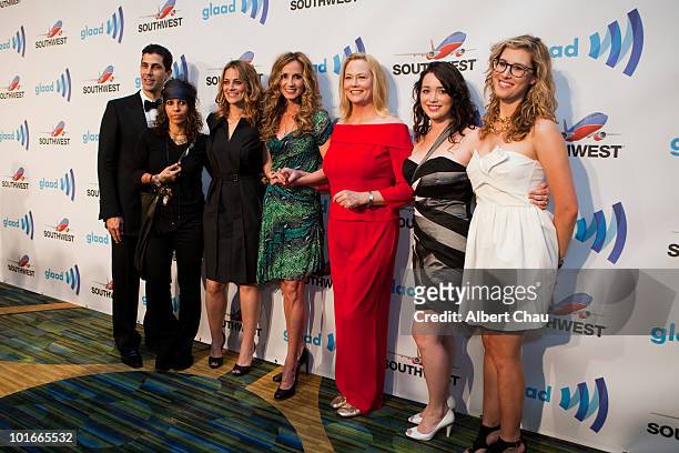Jarrett Barrios, Linda Perry, Clementine Ford, Chely Wright, Cybill Shepherd, Carmen Chambers and Ariel Shepherd-Oppenheim arrive at the 21st Annual...