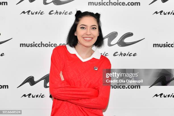 Bishop Briggs visits Music Choice on August 14, 2018 in New York City.