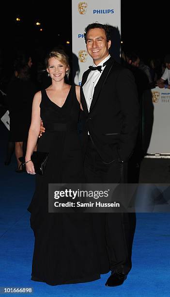 Actors Joanna Page and James Thornton arrive for the Philips British Academy Television Awards Afterparty at the Natural History Museum on June 6,...