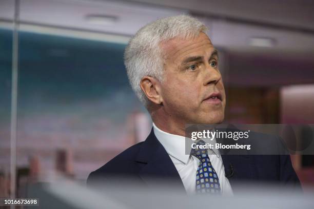 Thomas Shapiro, president and chief investment officer of Gtis Partners LP, speaks during a Bloomberg Television interview in New York, U.S., on...