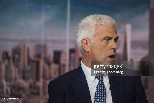 Thomas Shapiro, president and chief investment officer of Gtis Partners LP, speaks during a Bloomberg Television interview in New York, U.S., on...