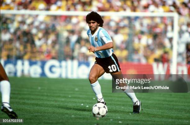 July 1982 - FIFA World Cup - Argentina v Brazil - Diego Maradona of Argentina -