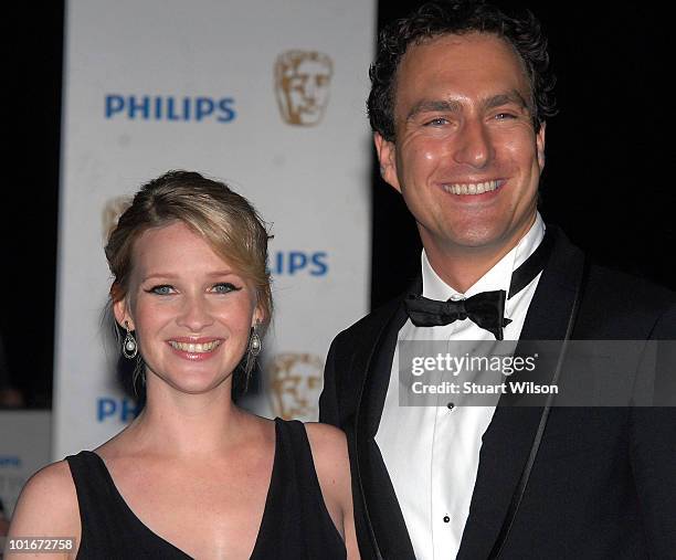 Joanna Page and James Thornton attend the after party for the Philips British Academy Television awards at Natural History Museum on June 6, 2010 in...