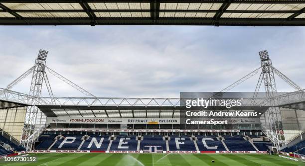 General view of the Deepdale stadium during the Carabao Cup First Round match between Preston North End and Morecambe at Deepdale on August 14, 2018...