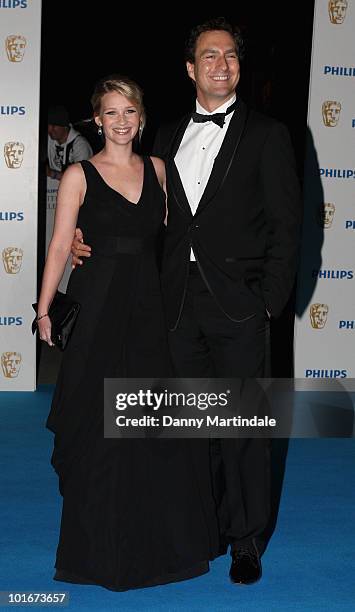 Joanna Page and James Thornton attend the after party for the Philips British Academy Television awards at Natural History Museum on June 6, 2010 in...
