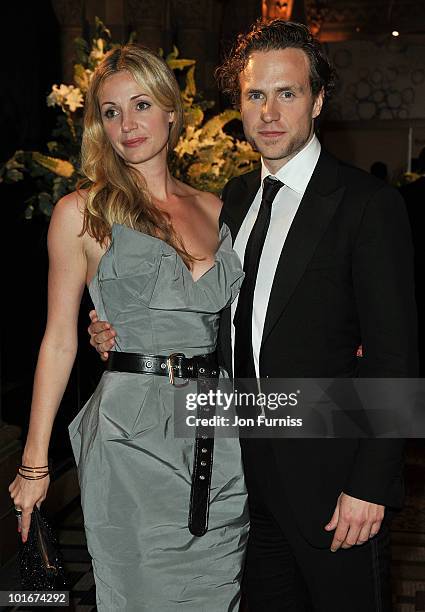 Rafe Spall and Elize du Toit attend the Philips British Academy Television Awards after party at the Natural History Museum on June 6, 2010 in...