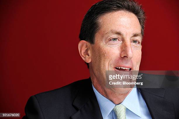 Andrew Miller, chief executive officer of Polycom Inc., speaks during an interview in Singapore, on Monday, June 7, 2010. Polycom, the largest...