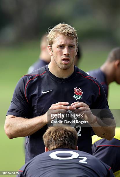 Chris Robshaw looks on during the England rugby training session held at McGillveray Oval on June 7, 2010 in Perth, Australia.