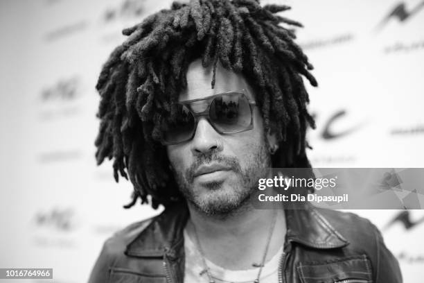 Lenny Kravitz visits Music Choice on August 14, 2018 in New York City.