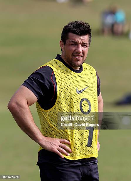 Hendre Fourie looks on during the England rugby training session held at McGillveray Oval on June 7, 2010 in Perth, Australia.