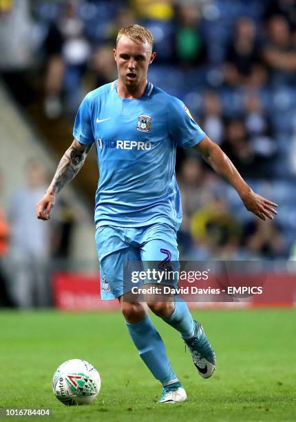 Coventry City's Jack Grimmer in action Oxford United v Coventry City - Carabao Cup - First Round - Kassam Stadium .