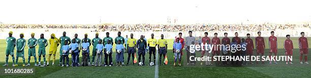 Nigeria's midfielder Dickson Etuhu, midfielder Lukman Haruna, striker Peter Osaze Odemwingie, defender Chidi Odiah, goalkeeper Vincent Enyeama,...