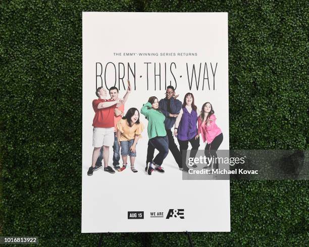 Detail view of poster at the "Born This Way" Season 4 Brunch Event at Catch on August 14, 2018 in West Hollywood, California.