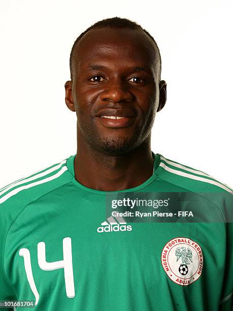 Sani Kaita of Nigeria poses during the official FIFA World Cup 2010 portrait session on June 6, 2010 in Johannesburg, South Africa.