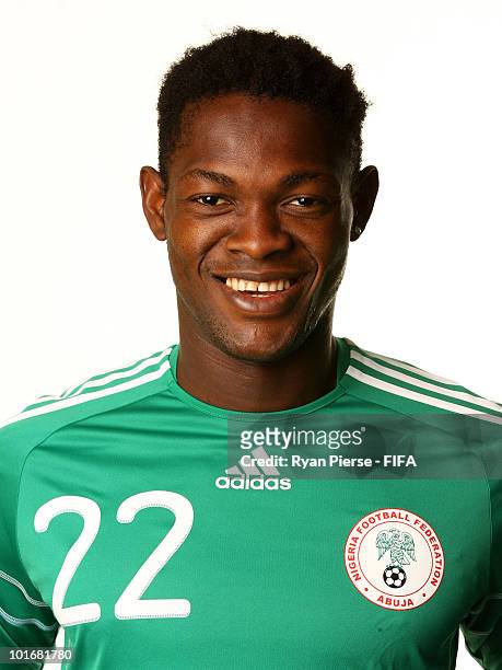 Dele Adeleye of Nigeria poses during the official FIFA World Cup 2010 portrait session on June 6, 2010 in Johannesburg, South Africa.