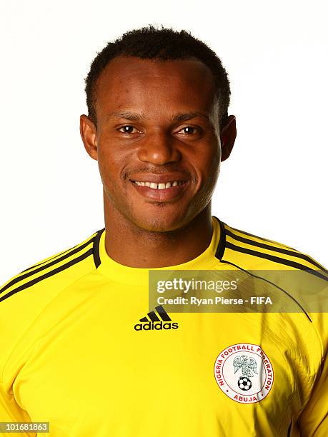 Austin Ejide of Nigeria poses during the official FIFA World Cup 2010 portrait session on June 6, 2010 in Johannesburg, South Africa.
