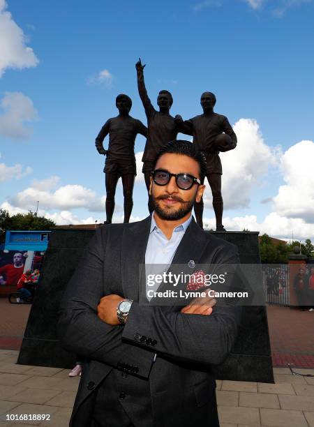 Ranveer Singh in Manchester on August 10, 2018 in Manchester, England.