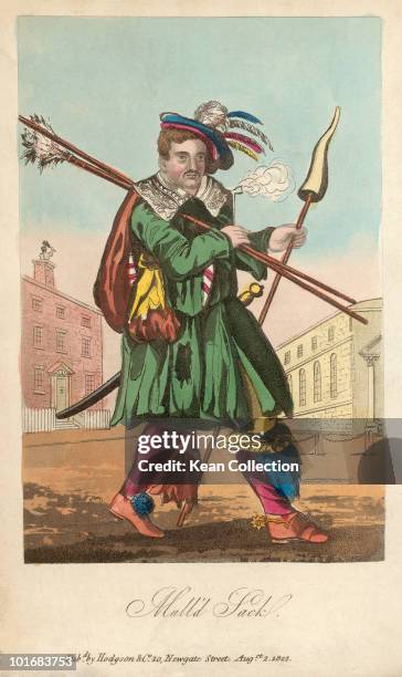 Painting of John Cottington, pick pocket, highway robber, murderer and chimney sweep circa 1700s.