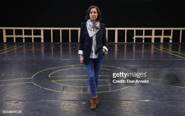 Tina Arena poses during rehearsals for Evita The Musical on August 15, 2018 in Sydney, Australia.