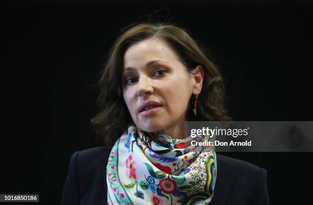 Tina Arena poses during rehearsals for Evita The Musical on August 15, 2018 in Sydney, Australia.