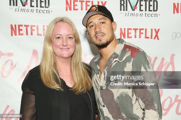 Director Susan Johnson and producer Dougie Cash attend "To All The Boys I've Loved Before" New York Screening at AMC Loews Lincoln Square on August...