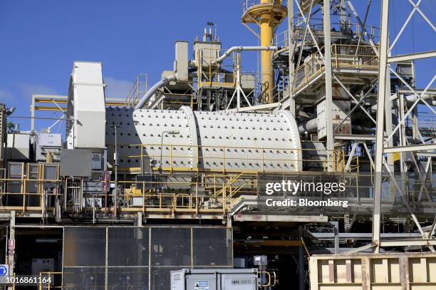 The crushing mill stands in the processing plant at the Granny Smith gold mine , operated by Gold Fields Ltd., outside of Laverton, Western...