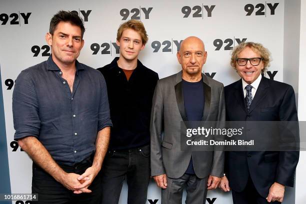 Chris Weitz, Joe Alywyn, Sir Ben Kingsley and Thane Rosenbaum at the 92Y/FOLCS event Operation Finale with Sir Ben Kingsley, Joe Alywyn, and Chris...