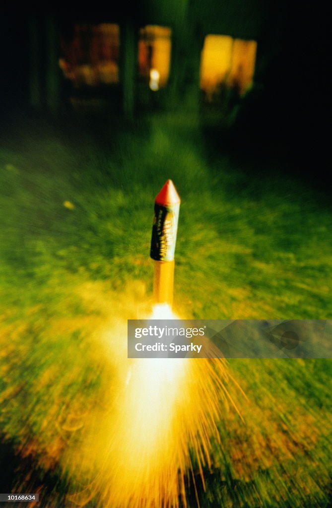 ROCKET GOING OFF IN GARDEN