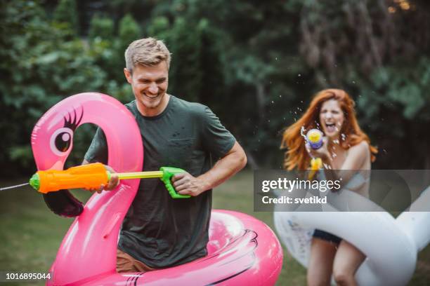 summer fun - inflatable unicorn stock pictures, royalty-free photos & images
