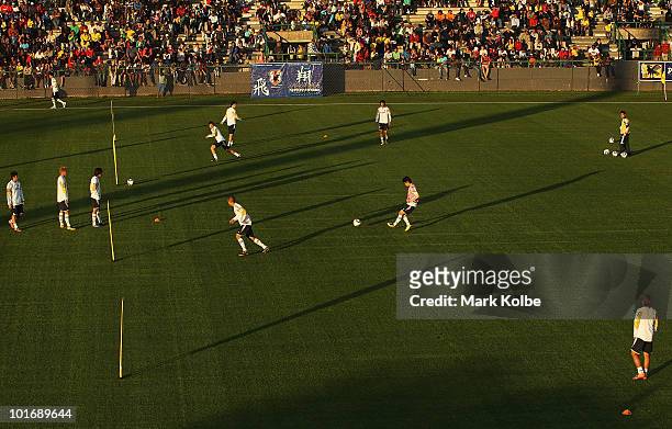 General view is seen during a Japan training session at Outeniqua Stadium on June 7, 2010 in George, South Africa.