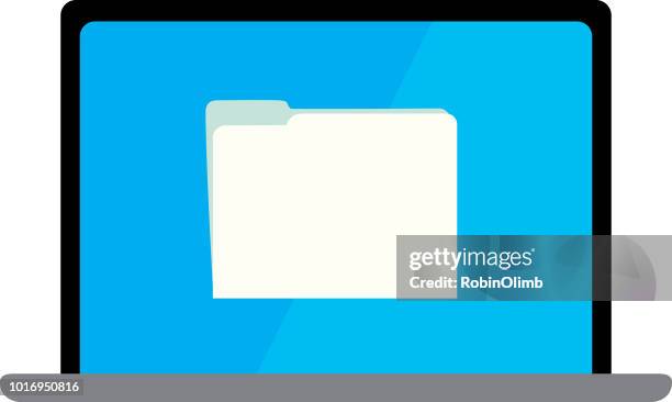folder laptop - document wallet stock illustrations